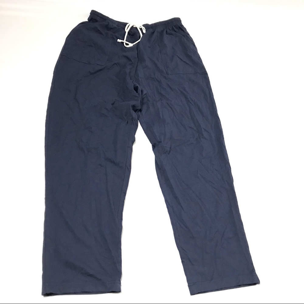 Blair Womens Pants Size L Petite Navy Blue Pull On